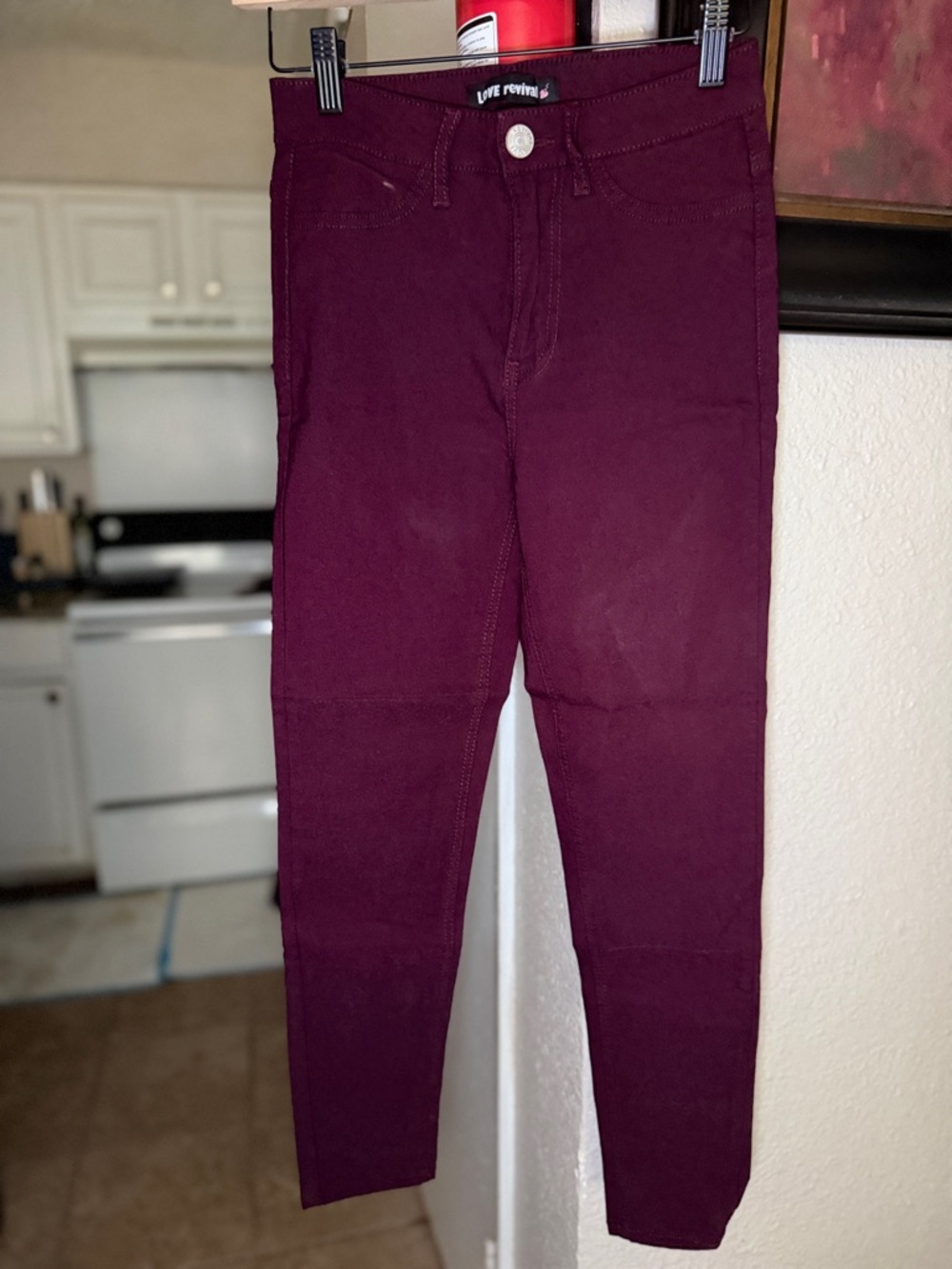 Slim Burgundy Chinos